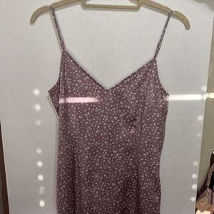 Abercrombie & Fitch purple dot slit dress